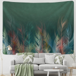 Pajuoksad Gobel&auml;&auml;n Seinaripp Rohelised Taimed Boheemi Hipi Gobel&auml;&auml;n Riide Mandala Kodutoa sisustus 95x70cm