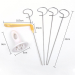 Spiraalne kartulil&otilde;ikur, k&auml;sitsi viilutaja, k&ouml;&ouml;giviljade spiraliseerija 4 roostevabast terasest pulgaga praadimismasin kollane