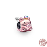 Uus S925 Sterling H&otilde;be Lemmikloom Kass Koer Rebane &Ouml;&ouml;kull Kilpkonn Loomade Seeria Elevant Amulett Helmes Sobib Originaal K&auml;ev&otilde;ru DIY Ehted