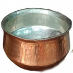 Pure Copper Lagan Handi h&otilde;&otilde;rumisn&otilde;u tina vooderdusega, k&ouml;&ouml;gin&otilde;ud ja serveerimisn&otilde;ud, 4 liitrit, Copper Gauge Lagan Copper biryani Handi k&uuml;psetamiseks
