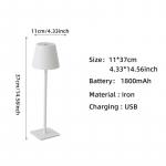 Rechargeable 3 Color Stepless Dimming Desk lamp 5000mAh Portable LED Desk Lamp for Restaurant Bedroom Bars Home Patio Outdoor