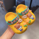 Multikas kaisukaru ja v&auml;ike j&auml;nes laste sussid suvised naiste libisemisvastased kodu sisesandaalid ja sussid Meeste ja laste jalan&otilde;ud 21-22 valge