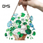 V&auml;rviline kassiakna rippuv kaunistus esiukse seinaripp akr&uuml;&uuml;list kassipoeg loomaornament ripats j&otilde;ulufestivali kingitus 15cm 1