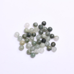 K&auml;ev&otilde;ru kaelakee jaoks lahtised helmed ehete valmistamine rohelisest rohust kivist looduslik 4 6 8 10 mm DIY tarvikud &uuml;mmargune v&otilde;tmehoidja 4mm 40Pcs