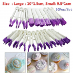 10 tk/komplekt Fondant Crimper t&ouml;&ouml;riistakomplekt Sugar Craft Cake Decorating Baking Fondant Cake Tools Large flat mouth