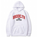 Naiste pikkade varrukatega Boston Brooklyni kirjatr&uuml;kiga kapuuts Naiste moekas mantel Suure suurusega New Yorgi pusad Naiste dressipluus, naised S