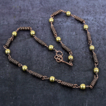 Natural Vintage Copper Look Gemstone Copper Wire Wrap Jewelry Necklace 18 a6a81