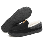 Talvised puuvillased kingad meestele, lisakashmiiriga, soojad, paksud, libisevad mokassiinid 50 black