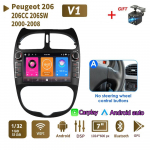 Autoraadio Multimeediapleier PEUGEOT 206 206CC 206SW 2000-2008 jaoks 2 Din Android Carplay GPS Autoradio 2+64GB 1+32GB,A must