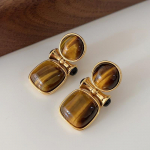 Looduslikud tiigrisilma kivik&otilde;rvar&otilde;ngad, naiste kohviv&auml;rvi, peen v&auml;ikesed k&otilde;rvar&otilde;ngad, k&otilde;rgekvaliteedilised k&otilde;rvar&otilde;ngad, heledad luksuslikud retrok&otilde;rvar&otilde;ngad.