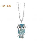&Ouml;&ouml;kull Kaelakee Kampsun kett Faux Opal Rhinestone Decor &Otilde;&otilde;nes sulamist Riided Ehted Tutvumis&otilde;htu Ballipidu R&otilde;ivaste Kaunistus Kaelakee sinine