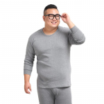 Talvine meeste 7XL soe termopesu, meeste vaba elastsusega &uuml;hev&auml;rviliste toppide ja p&uuml;kste komplekt 4XL hall