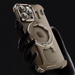 Luksuslik vedel metall Magsafe magnetilise aluse jaoks Telefoni&uuml;mbris iPhone 16 15 14 13 Pro Max jaoks Soojuse hajutamine Juhtmevaba laadimise kate For iPhone 16 Pro Max must