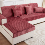 Pehmed diivanikatted Diivanipadi universaalne libisemiskindel Four Seasons talvediivani kate 110x210cm vaarika