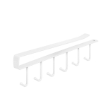 6 konksuga k&ouml;&ouml;gi kohvitassihoidja, kleepuv stantsivaba hoiurest t&otilde;husa riiuli- v&otilde;i toidukappi jaoks MIT onesize valge