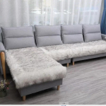 Uus diivanikate T&auml;iskattega talvine imitatsioon villane padi pikk pl&uuml;&uuml;s aken, paksendatud Euroopa libisemisvastased diivanimatid 50x50cm  1pcs