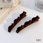 Flocked Bangs Juukseklambrid Peakatted Duckbill Hair Caws Barrettes Vintage juukseklamber punane