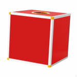 Lucky Draw Box Voting Donation for Annual Meeting Fundraising 25x25x25cm All red