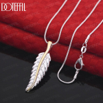 925 h&otilde;bedast sulgedest ripatsiga kaelakee Moodsad pulmaehted S-40CM