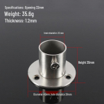 Roostevabast terasest varda kronstein r&otilde;duriidevarda jaoks, k&auml;ter&auml;tikutoru iste, kardinapuu iste &ndash; Pavise paksendatud k&otilde;rge jalaga &auml;&auml;rikuiste Diameter 22mm