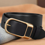 Pauli meeste ehtne POLO n&ouml;&ouml;pn&otilde;elaga pandlaga v&ouml;&ouml; koos tasuta augurauaga. 3.8 width, gold buckle, 130cm must