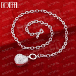 925 Sterling h&otilde;be romantiline s&uuml;damekujuline kaelakee Moodsad pulmaehted 50CM