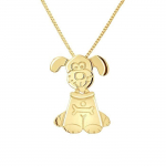 L&Eacute;A & ARTHUR - Pendentif Enfants Motif CHIEN - Or Jaune - Bijou Enfant