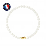 Bracelet - PERLINEA - Perles de Culture d'Eau Douce 5-6 mm - Or Jaune 9 Cts - Qualit&eacute; AAA+ - Femme
