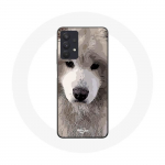 Coque Maniacase pour Samsung Galaxy A32 4G Samoy&egrave;de Gris Race de chiens