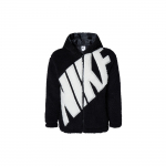 Nike Letter kapuutsiga lukuga vabaaja fliisjakk naistele must FB8696-010 S