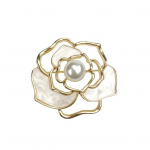 Naiste pross Camellia Faux Pearl libisemisvastane kulumiskindel k&otilde;rgekvaliteediline mantel krae m&uuml;ts Sall Kaunistus riided Pin R&otilde;ivas Ehted