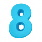 Paindlik koogivorm Mittenakkuv silikoonist selge tekstuuriga 3D numbritega k&uuml;psetusvorm Kodukaunistus 1 sinine