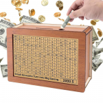 Rahakast koos letiga s&auml;&auml;stueesm&auml;rk Puidust retro-rahapank 500 1000 2000 3000 5000 10 000 raha s&auml;&auml;stmise eesm&auml;rgiga