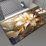 3D Floral Diatom Mud Absorbent libisemisvastane vannitoa p&otilde;randamatt, masinpestav model 10, 30cm x 40cm