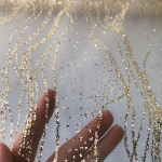 Litrid V&otilde;rk Kuld Kangad Pulm Loor Aksessuaarid Pidu K&auml;sitsi Valmistatud DIY Taustakangas Kleit R&otilde;ivad &Otilde;mblusmaterjalid Loov 150x50cm