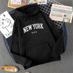 Mehed Naised New York U.S.A Linn Kapuutsiga Pusad Mood Kirjaga Prindiga Graafilised Dressipluusid Lahtised Vabaaja Harajuku Kapuutsiga Pullover Sportr&otilde;ivad XL