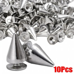 10/100 tk Punk koonusekujulised metallist keeratavad naastud DIY nahast k&auml;sit&ouml;&ouml; r&otilde;ivaste needid kaunistuseks riiete ja jalan&otilde;ude aksessuaaridele 7x10MM