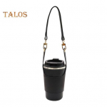 Kunstnahast tassikaane kaelapael Kaasaskantav joogihoidja Kuuma ja k&uuml;lma isolatsiooniga tassikaanehoidja R&auml;ndtopsihoidja Joogikott Kruiisi esmatarbekaubad must