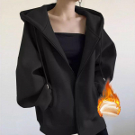 S&uuml;gistalvine naiste kapuuts, &uuml;hev&auml;rviline avara kapuutsiga kampsun, naiste korea stiilis vabaaja mantlid L