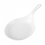 Korea k&auml;eshoitav roog, moodne valge k&auml;epidemega, suur lusikaalus, friikartulid, praetud kana suupistetaldrik, puuviljamagustoidukoogitaldrik, uus