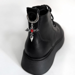 Eemaldatavad Metallist Devil Wings Cross Martin Saapad Kingad Pandlad Kaunistus Ripats Martin Saapad Kinga Aksessuaarid Y2K Peoehted