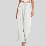 Naiste puuvillased linased p&uuml;ksid suvised laia s&auml;&auml;rega vabaaja vaba pingutusn&ouml;&ouml;riga k&otilde;rge v&ouml;&ouml;koht Palazzo p&uuml;ksid taskutega XL khaki