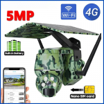 2K UHD 4G SIM v&auml;listingimustes kasutatava looduse p&auml;ikesekaamera 5 MP WIFI Inimese/loomade tuvastamise juhtmevaba PTZ veekindel turva-IP-kaamera 5MP Wifi Camera