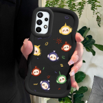 V&auml;rvitud mustriga Big Wave Edge pehmest silikoonmaterjalist Macaron telefoni&uuml;mbris, p&otilde;rutuskindel kaitsev kummist korpus Samsung Xiaomi Poco Redmi jaoks Samsung A06 roosa