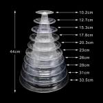 6/10 tasandit Macaroni vitriin, koogitorniriiul Cupcake'i alus koogialus PVC-alus pulma-s&uuml;nnip&auml;evakoogi kaunistamiseks.