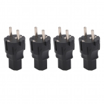 4 tk 2 pesaga pistik IEC320 C13 toiteadapteriga Professional to C13 toitepistiku adapter s&uuml;learvuti jaoks