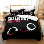 Green Day ' AMERICAN IDIOT Voodipesukomplekt &Uuml;hekohaline Kaksik T&auml;issuuruses Kuninganna Kuningsuuruses Voodikomplekt T&auml;iskasvanu Laps Magamistuba Tekikoti Komplektid Voodilina Komplekt 150X200cm-3pcs