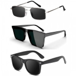 Sheomy Unisex Combo pakkumine 3 tooni prillidega White Black Candy MC stan Rectangle Retro Vintage kitsad p&auml;ikeseprillid naistele::Mehed, MC stan-21