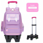 25 uut kerget suure mahutavusega k&auml;ruga koolikotti 1.-6. klassi poistele ja t&uuml;drukutele high-leg six-wheeled trolley lilla