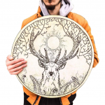 Suur &scaron;amaani trumm Vaimumuusika K&auml;sitrumm trummipulgaga K&auml;sitsi valmistatud &scaron;amaani trumm Kodukoristus